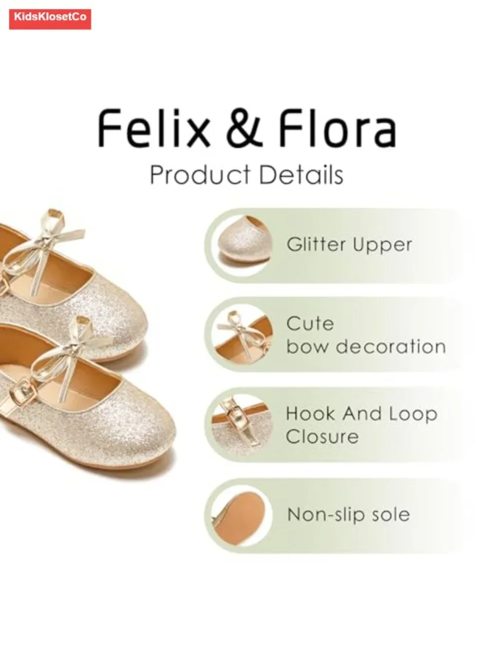 Toddler Girls Flats - Mary Jane Dress Shoes for Wedding Party